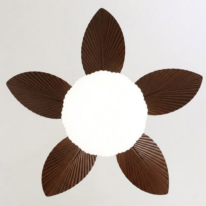 Crème French ceiling fan handheld remote control six speed setting cream blade detail