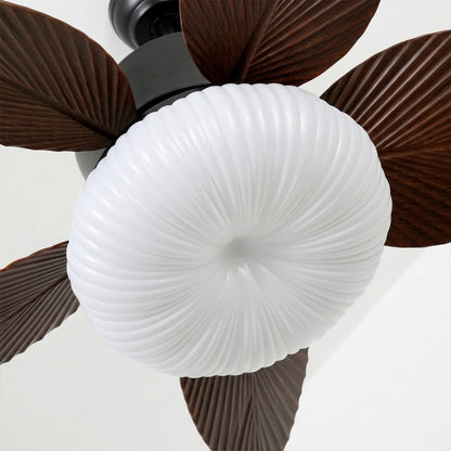 Crème French ceiling fan handheld remote control six speed setting cream blade detail