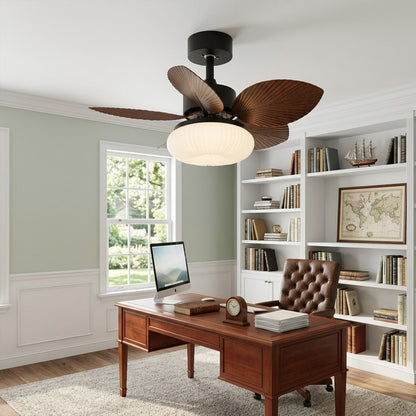 Crème French ceiling fan in bedroom 30 inch creamy ivory quiet operation cozy interior