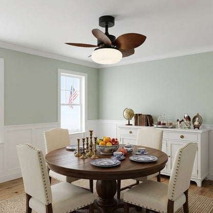 Crème French ceiling fan with light above dining table warm cream ivory finish elegant interior