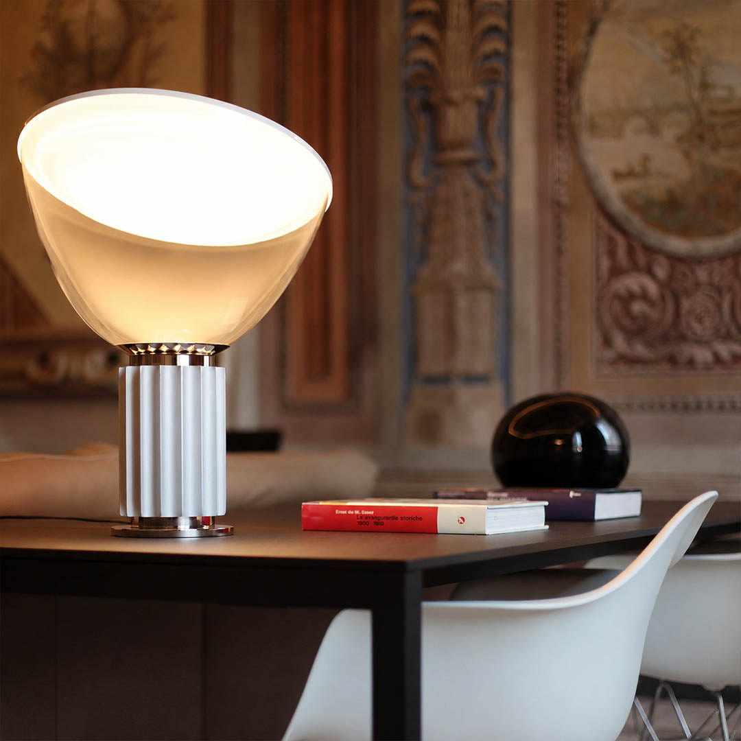 Cupola table lamp small black modern home office desk workspace mushroom dome sculptural mid century Castiglioni inspired warm indirect ambient functional creative lifestyle interior