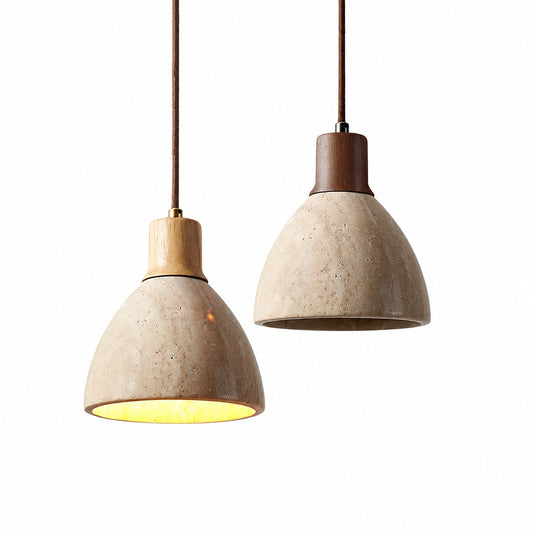 Cupola travertine pendant light dark walnut wood color oak finishes comparison reference