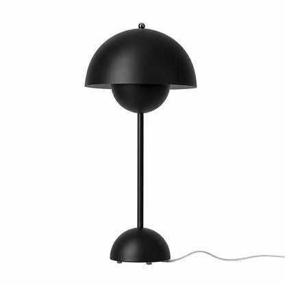Daisy VP3 style mushroom table lamp Matte Black Mid Century designer tribute large 19 inch E26 white background