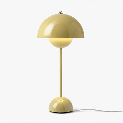 Daisy VP3 style mushroom table lamp Light Sand soft warm neutral Mid Century designer tribute white background