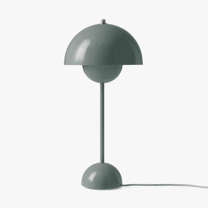 Daisy VP3 style mushroom table lamp Sky Blue light pastel Mid Century designer airy white background