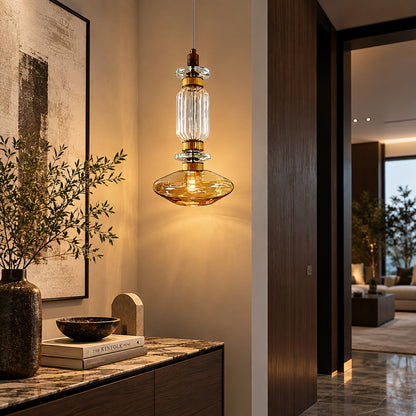 Danza glass pendant cluster welcoming guests in an entryway