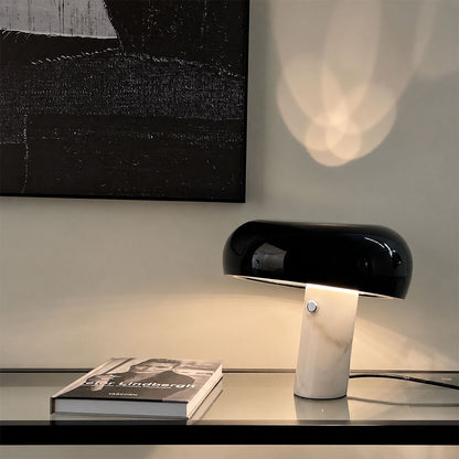 Domo marble table lamp desk bookshelf warm glow dome marble modern cute American home lifestyle interior styled