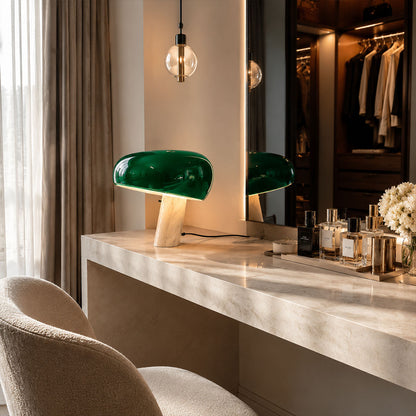 Domo marble table lamp green marble modern space dome reflector American home lifestyle interior styled
