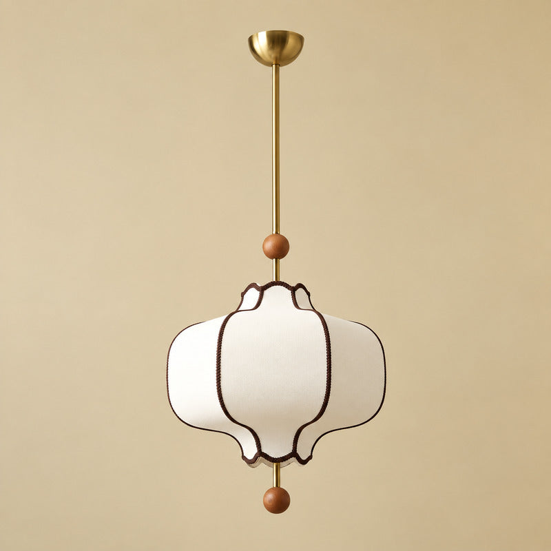 Small 9.8-inch Dynasty lantern pendant light over a bedside table or stair landing
