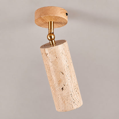 Faro travertine spotlight wood color yellow travertine adjustable ceiling accent minimalist white background