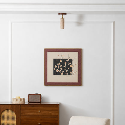 Faro travertine spotlight living room accent mood warm beam travertine stone walnut American home lifestyle interior styled