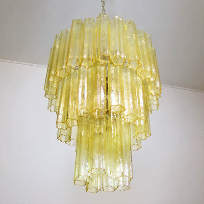 Fiora yellow golden Murano glass tube translucent hand blown Italian craftsmanship detail close up unique premium exclusive quality artisan