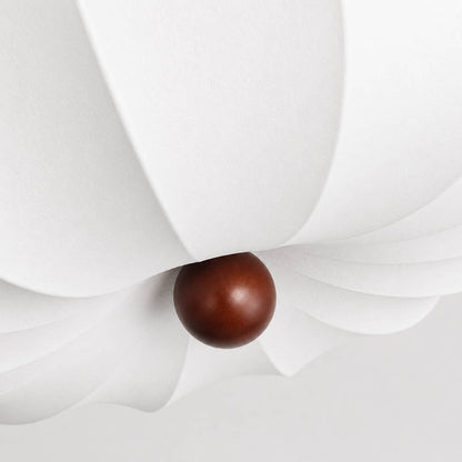Fiora pinstripe pleated silk shade texture radial vertical pleats handcrafted delicate detail close up craftsmanship blooming flower petal soft folds