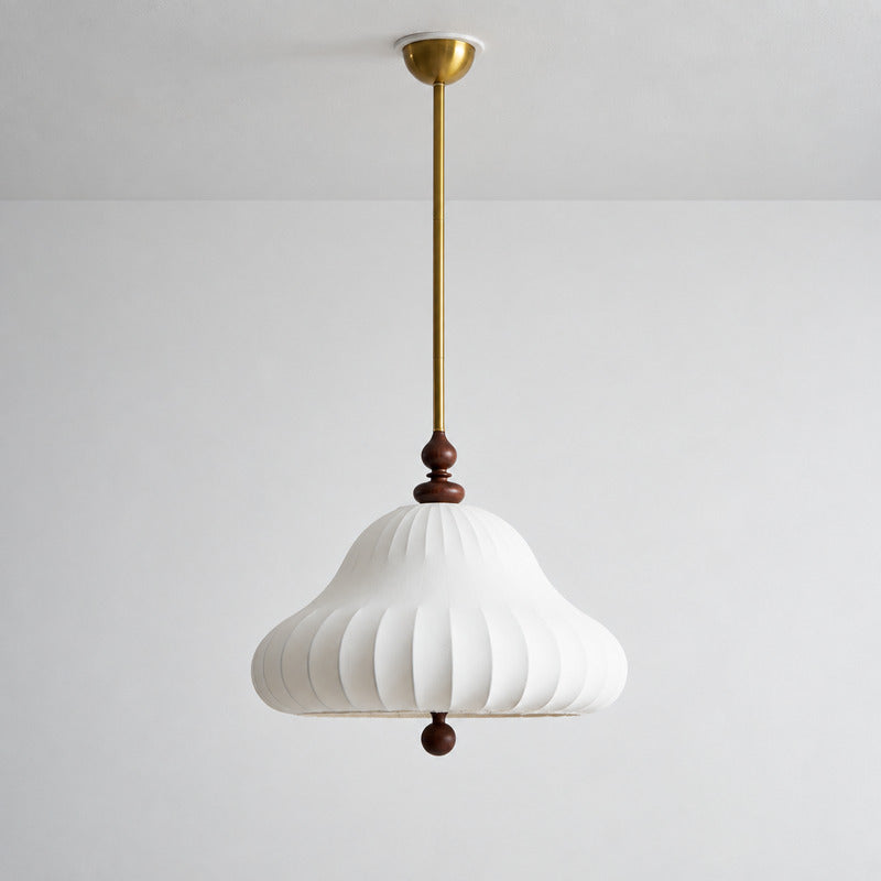 Close-up of the layered blooming flower petals on the Fiorita pendant light