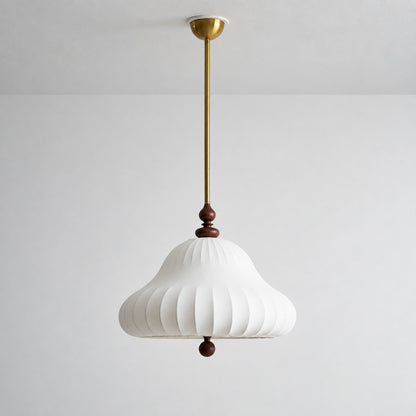 Close-up of the layered blooming flower petals on the Fiorita pendant light