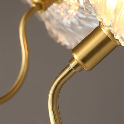 Fleur hand blown frosted glass petals close up art glass craftsmanship detail individual unique organic shape texture