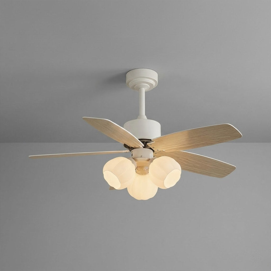Florette 3 light ceiling fan in home office quiet airflow decorative silhouette
