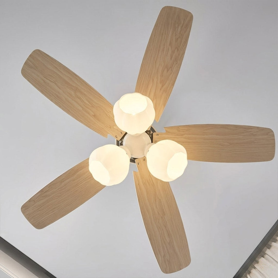 Florette 3 light ceiling fan 36 41 48 inch size comparison three diameters
