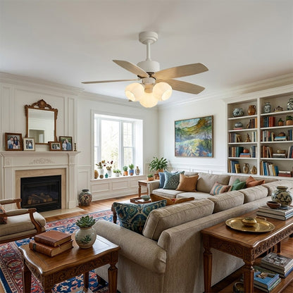 Florette 3 light ceiling fan in dining nook breakfast area cozy small space