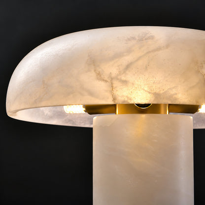 View under the dome of the Fungo mushroom lamp showing three G9 bulbs