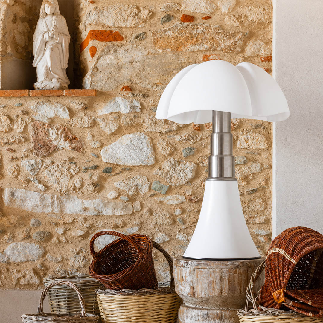 Fungo table lamp large 33.9 inch black modern living room console table statement mid century modern mushroom bat wing sculptural designer icon warm ambient dramatic sophisticated lifestyle interior American home