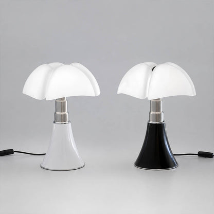 Fungo table lamp 2 sizes small 11.2 inch and large 33.9 inch side by side proportional scale reference mid century modern mushroom bat wing sculptural designer