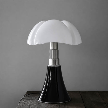 Fungo table lamp large 33.9 inch white modern dining room sideboard buffet console mid century modern mushroom bat wing sculptural designer statement warm ambient entertaining lifestyle interior American home