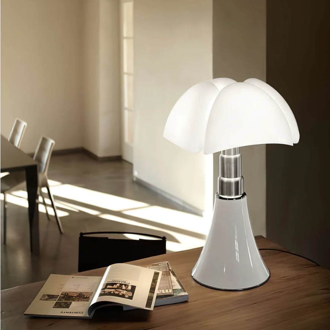Fungo table lamp small 11.2 inch black modern home office desk workspace mid century modern mushroom bat wing sculptural designer touch dimmer 3 color functional creative lifestyle interior American home