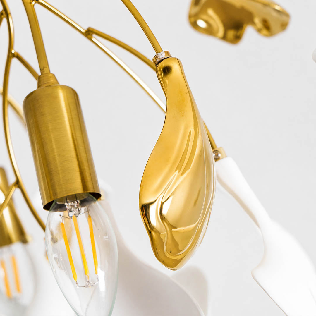 Astra G9 exposed bulbs sparkling clear crystal like brilliant illumination detail close up mid century art deco statement