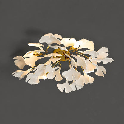 Astra individual ceramic ginkgo leaf natural variation hand crafted unique subtle character authentic detail close up botanical