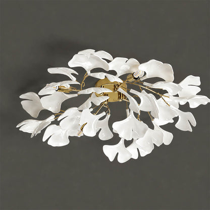 Astra individual ceramic ginkgo leaf natural variation hand crafted unique subtle character authentic detail close up botanical