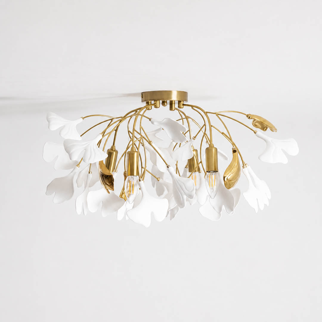 Astra hand glazed porcelain ceramic ginkgo leaves glossy consistent finish artisan craftsmanship detail close up authentic