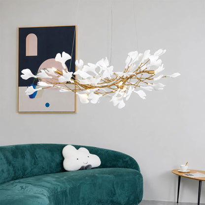 Gingko Chandelier Style A Model B alternative 39.3 inch modern living room seating group statement mid century warm ambient sculptural botanical lifestyle interior