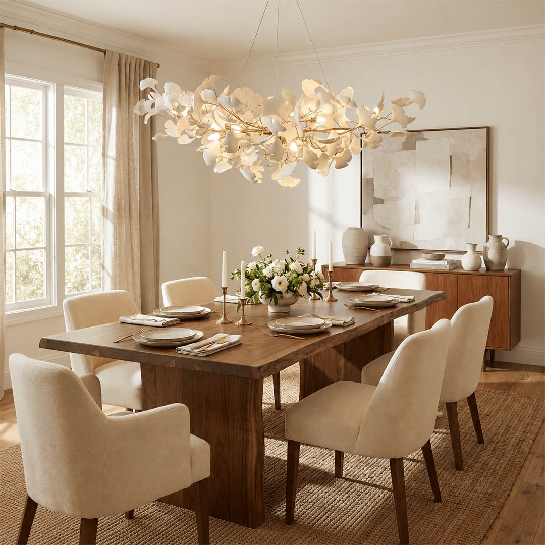 Gingko Chandelier Style A Model A flagship 70.9 inch boutique restaurant private dining hospitality commercial modern mid century warm ambient sculptural elegant lifestyle interior