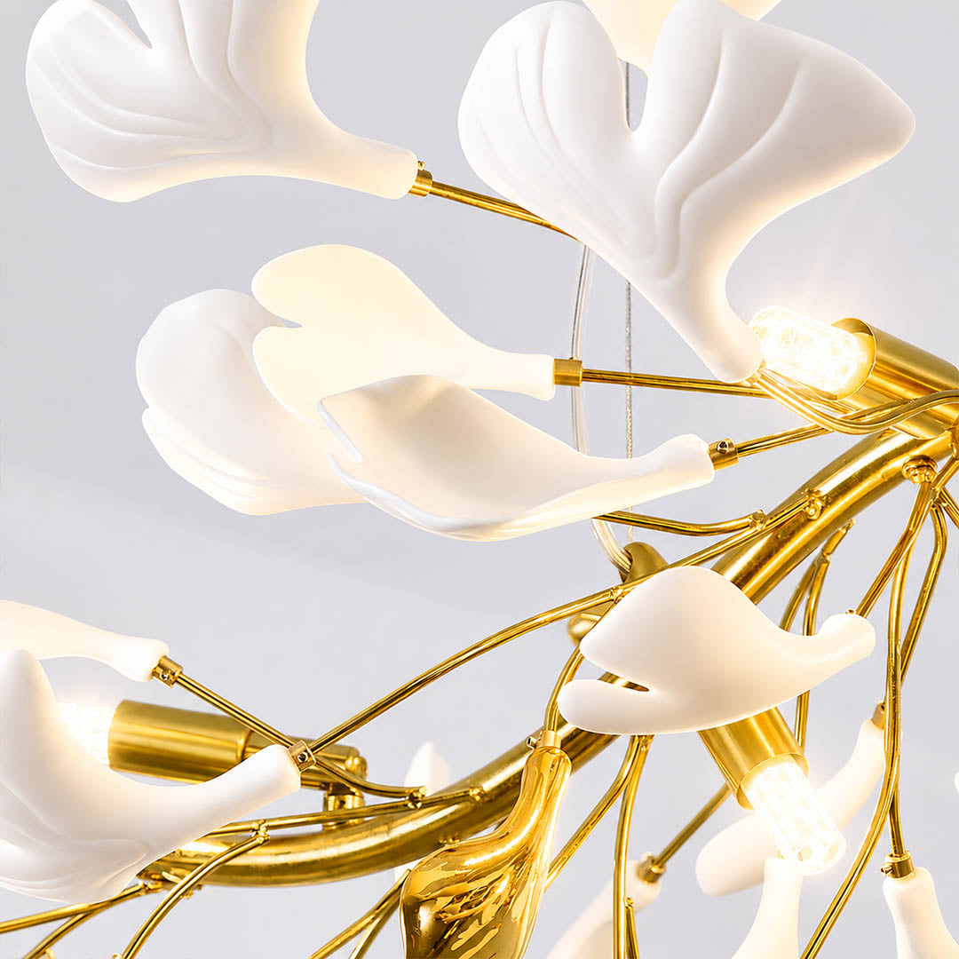 Gingko Chandelier Style B 3 Models A B C standard linear ultra narrow flat uniform height complete family comparison scale reference architectural
