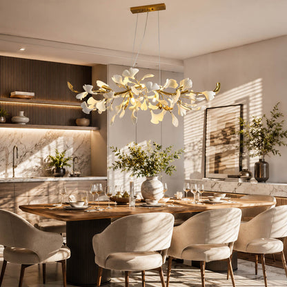 Gingko Chandelier Style B Model A adjustable flagship 59.1 inch boutique restaurant private dining hospitality commercial mid century warm ambient sculptural bendable branches botanical lifestyle interior
