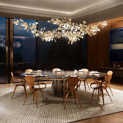 Gingko Chandelier Style B Model A adjustable flagship 59.1 inch boutique restaurant private dining hospitality commercial mid century warm ambient sculptural bendable branches botanical lifestyle interior