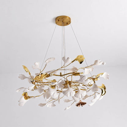 Gingko Chandelier Style D Model A classical radial vs Model B extended arrangement side by side comparison radial pattern choice reference architectural