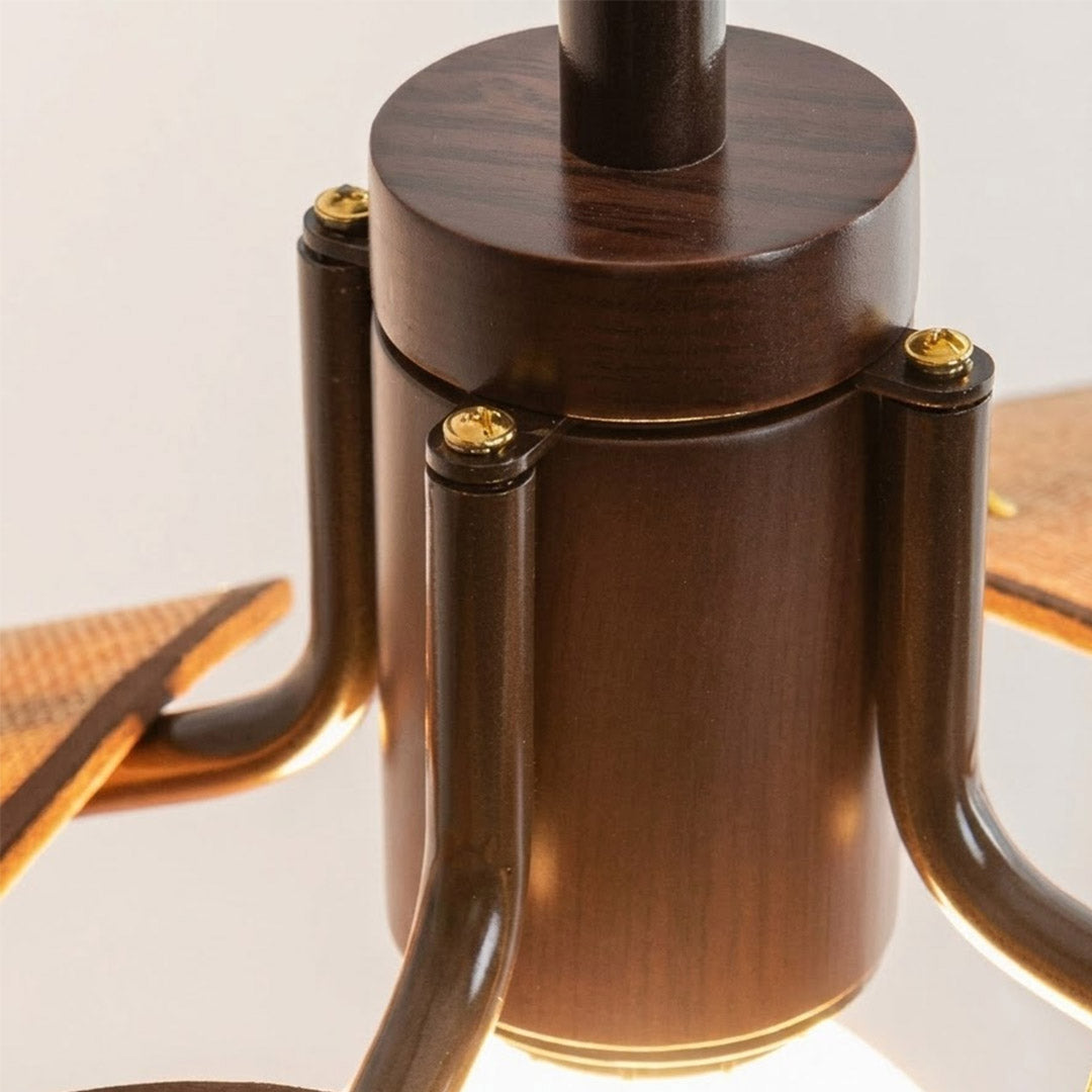 Givora natural wood ring detail close up warm timber finish craftsmanship Scandinavian wabi sabi pendant base