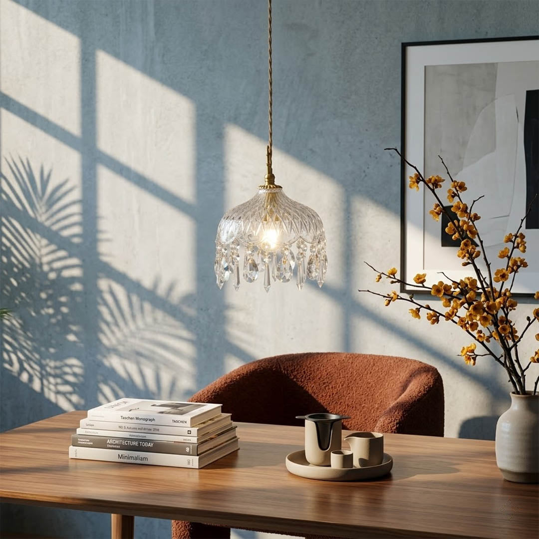Goldie vintage brass pendant lights three cluster speakeasy bar counter Edison filament warm amber glow