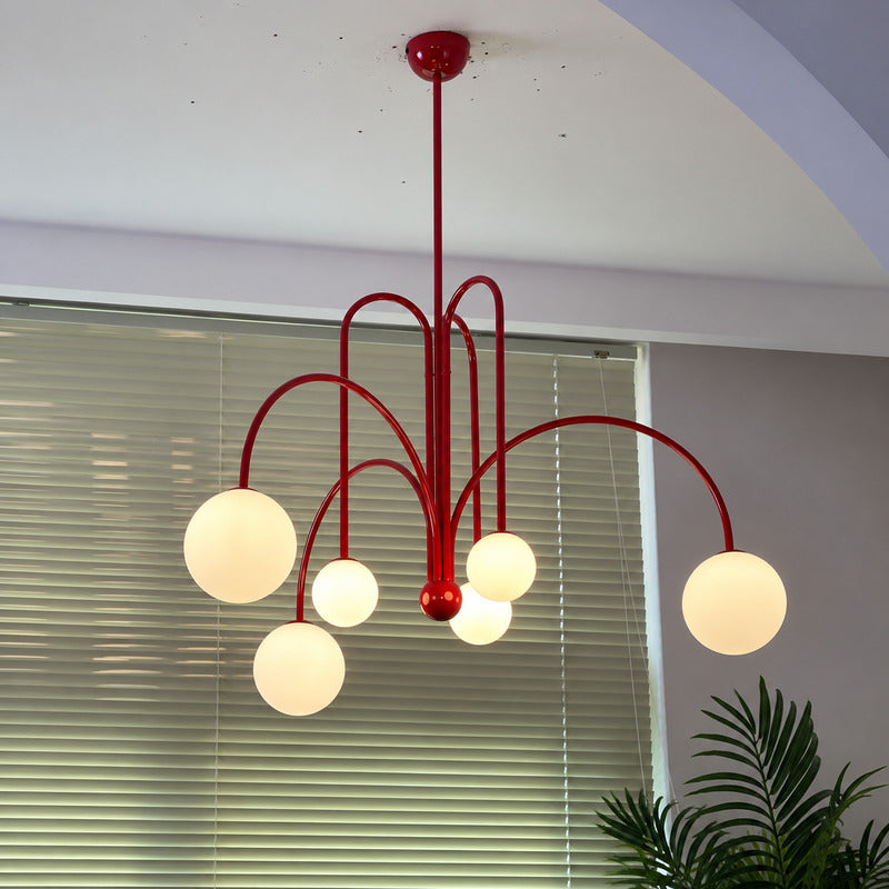 Grand Gran Finale glass chandelier as a clustered focal point in a double-height entryway