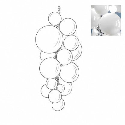 Medium 47.2-inch white Grappolo glass chandelier centered above a dining table