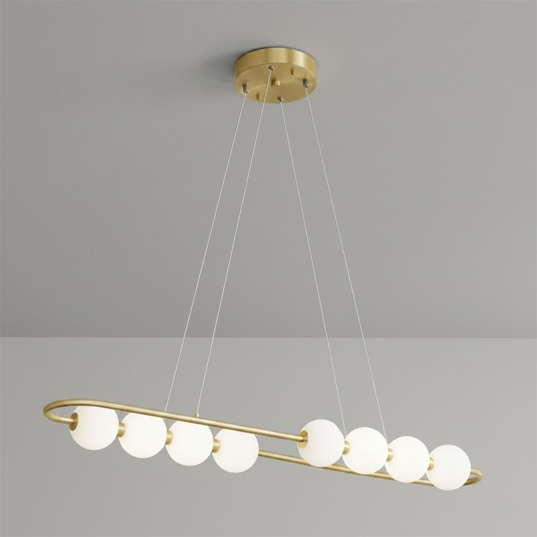 Halia pearl ring chandelier six size configurations comparison 32 to 49 inches diameter