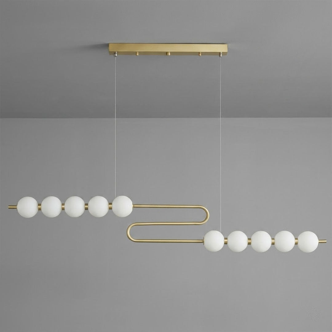 Halia pearl ring chandelier six size configurations comparison 32 to 49 inches diameter