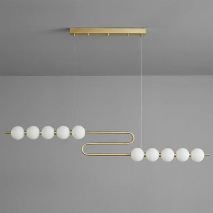 Halia pearl ring chandelier six size configurations comparison 32 to 49 inches diameter