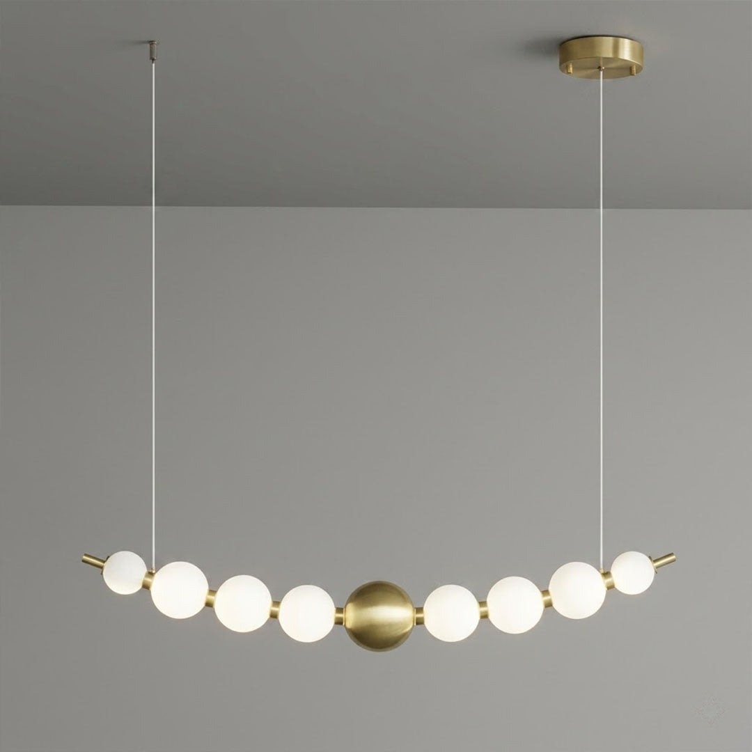 Halia pearl ring chandelier six size configurations comparison 32 to 49 inches diameter