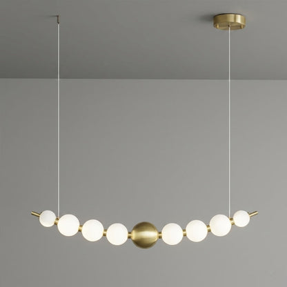 Halia pearl ring chandelier six size configurations comparison 32 to 49 inches diameter