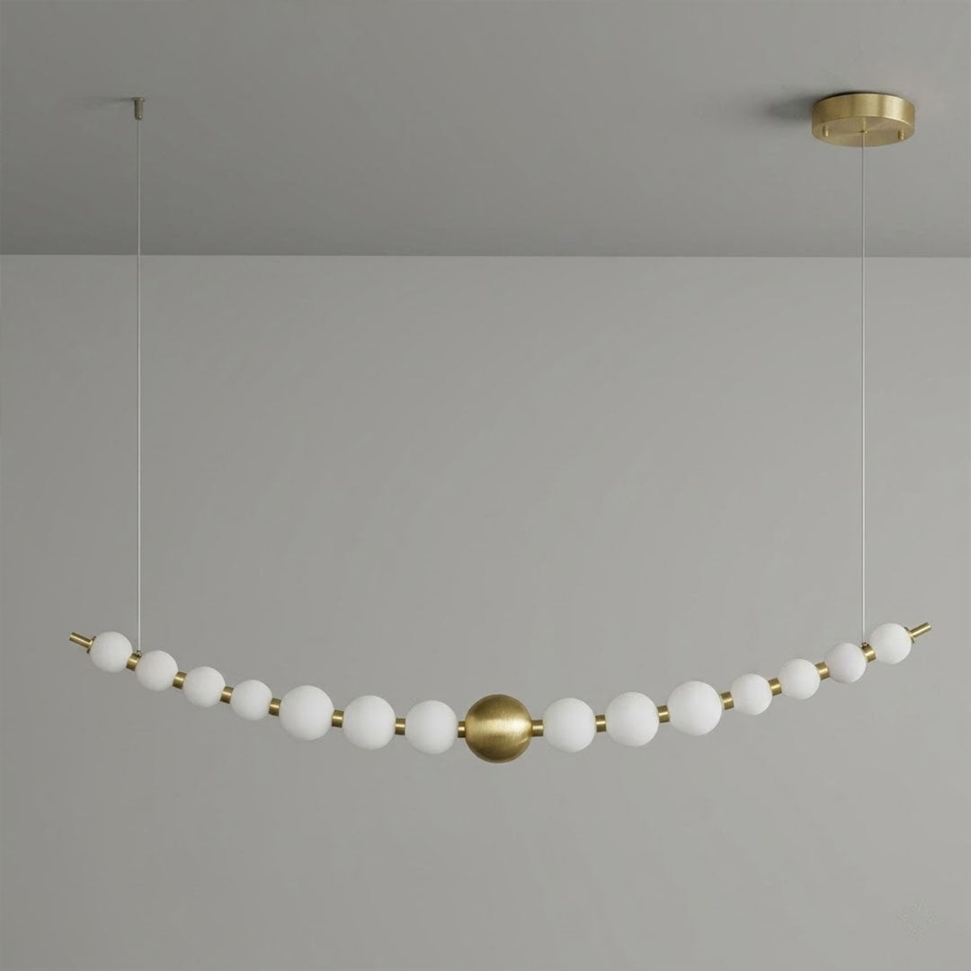 Halia pearl ring chandelier six size configurations comparison 32 to 49 inches diameter