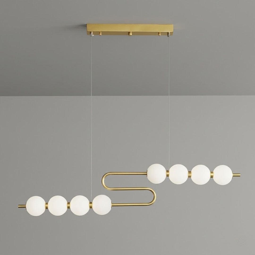 Halia pearl ring chandelier six size configurations comparison 32 to 49 inches diameter