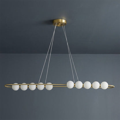 Halia pearl ring chandelier six size configurations comparison 32 to 49 inches diameter